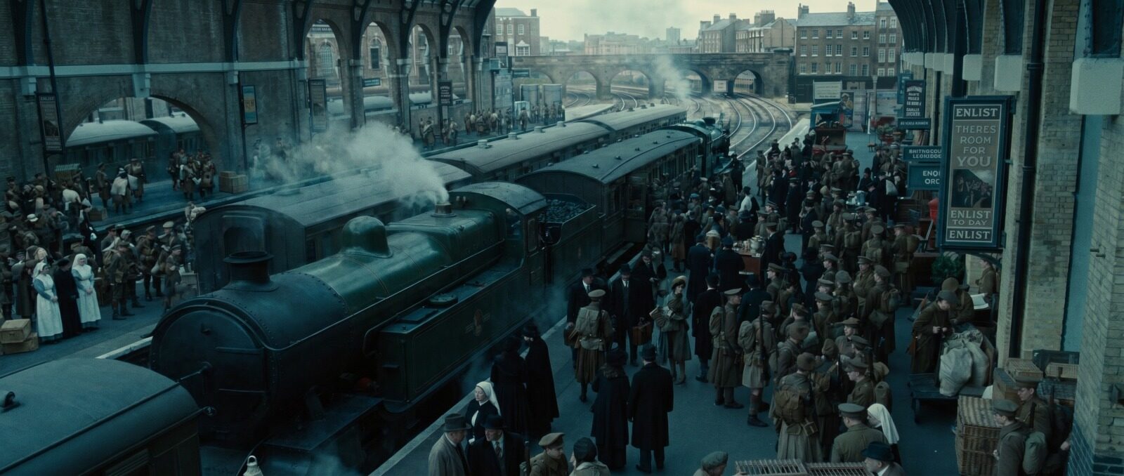 Period London station matte painting